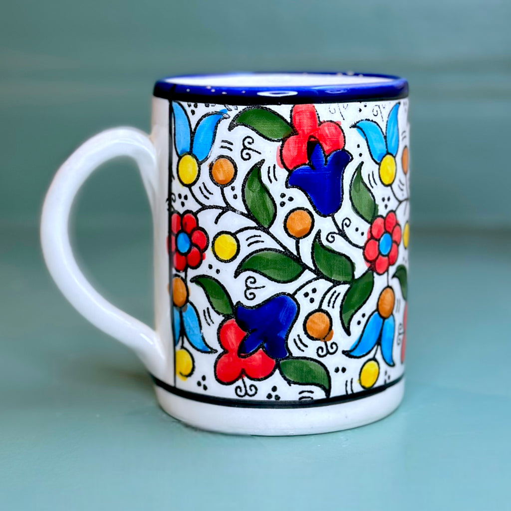 Handmade Ceramic Mug - Colorful Floral