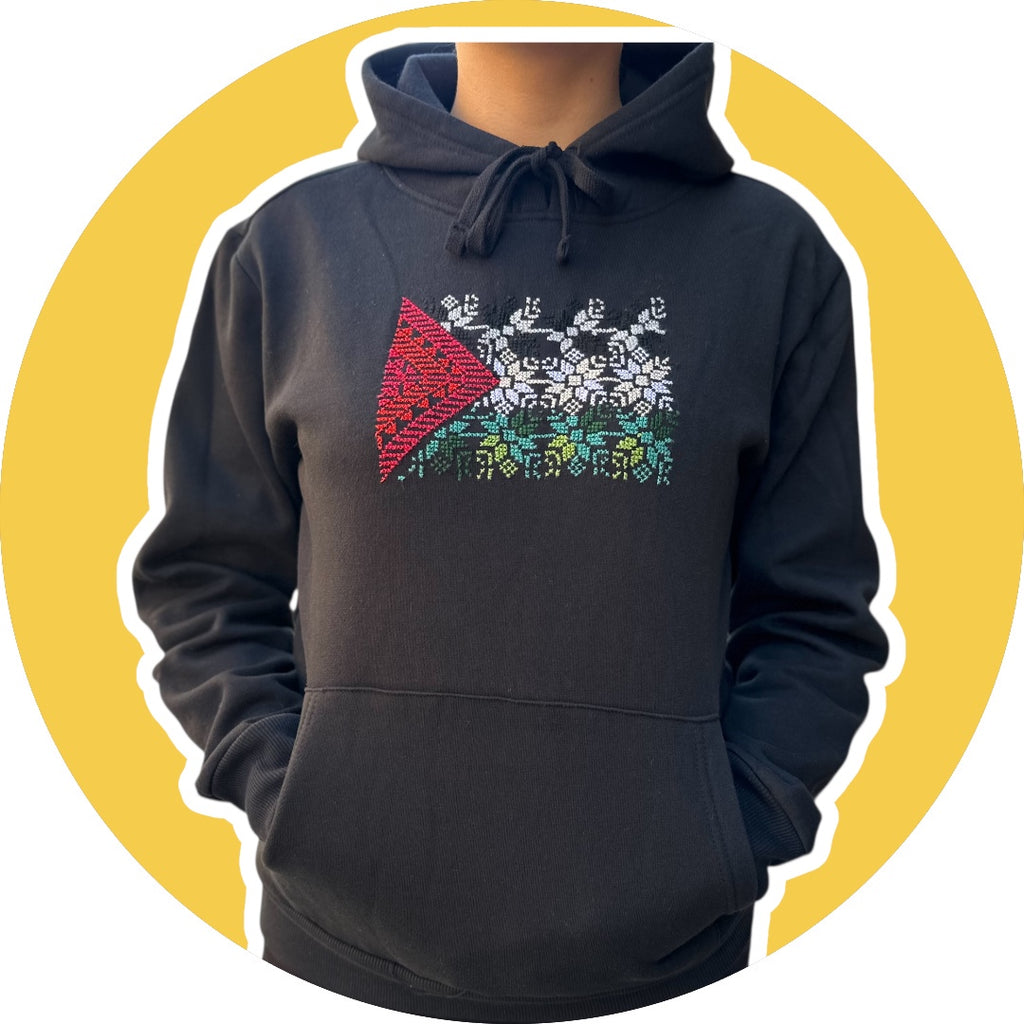 Broderi vävning handgjord på hoodie